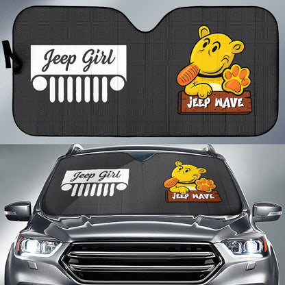 Jeep Girl Grill Jeep Car Auto Sun Shades Gray 210102