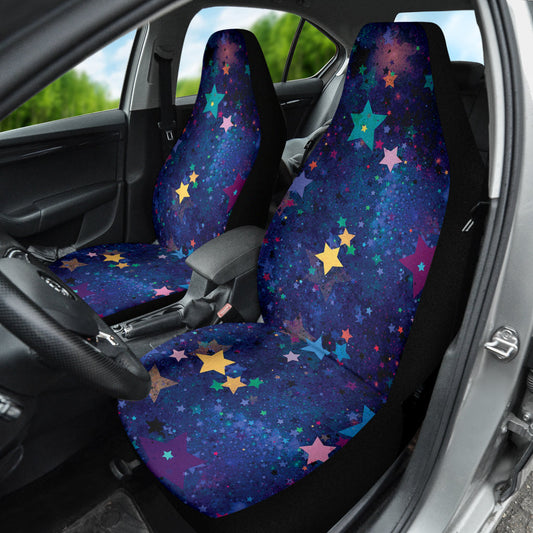 Stars Colorful Watercolor Car Seat Covers 210302
