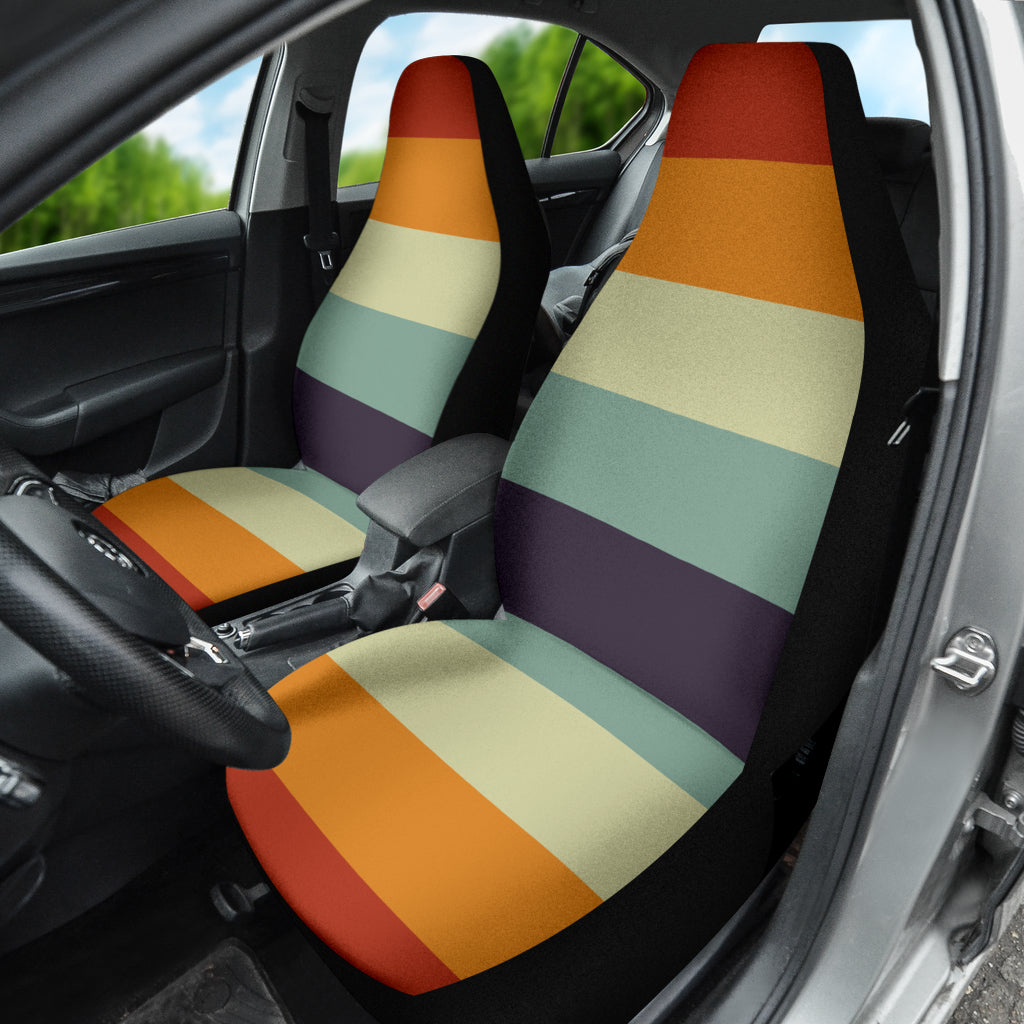 Retro Orange Car Seat Covers 210202