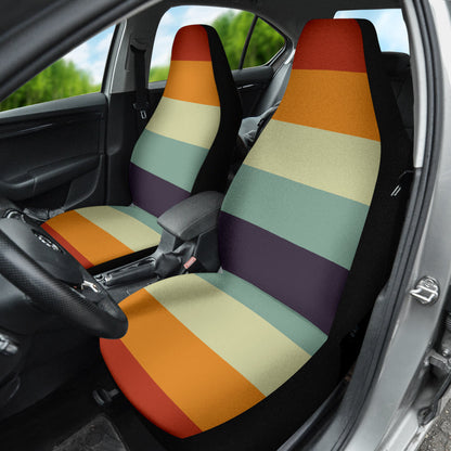 Retro Orange Car Seat Covers 210202