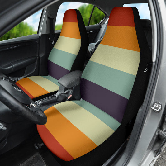Retro Orange Car Seat Covers 210202
