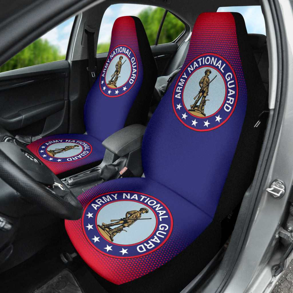 Nation Guard Car Seat Covers Halftone Background 210602