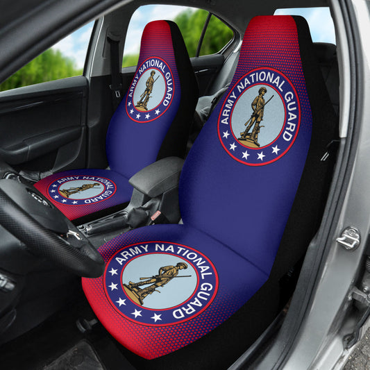 Nation Guard Car Seat Covers Halftone Background 210602