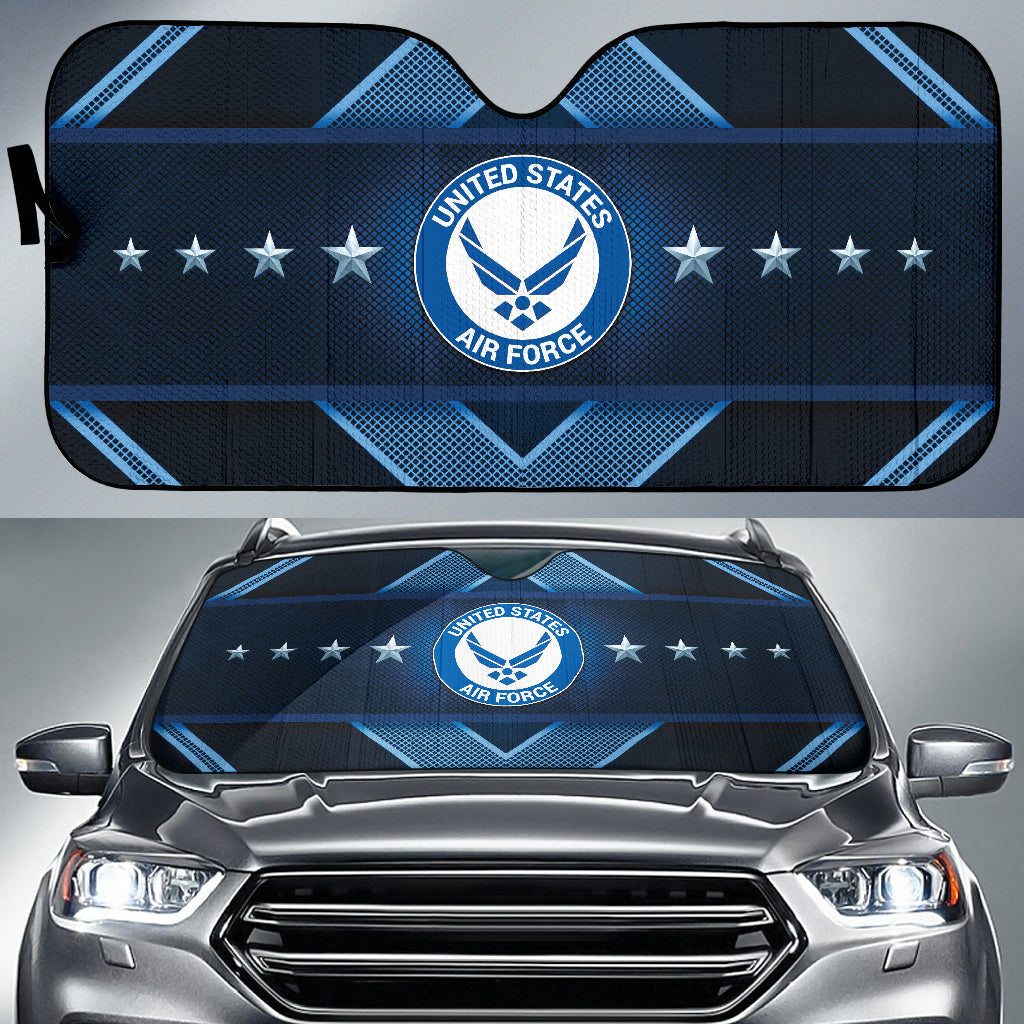 US Air Force Metal Abstract Car Auto Sun Shade 210402