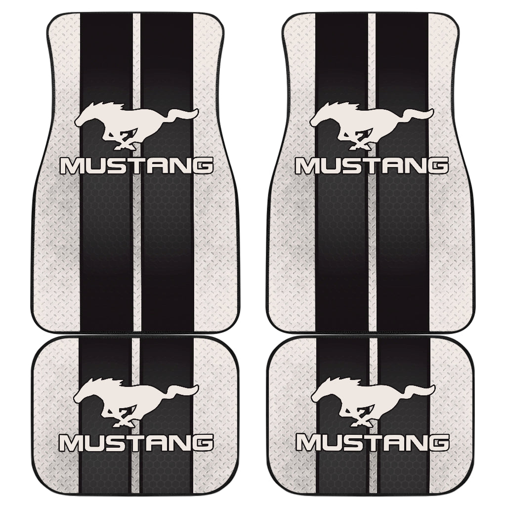 Black Ford Mustang Fastback Muscle Car Floor Mats 210101