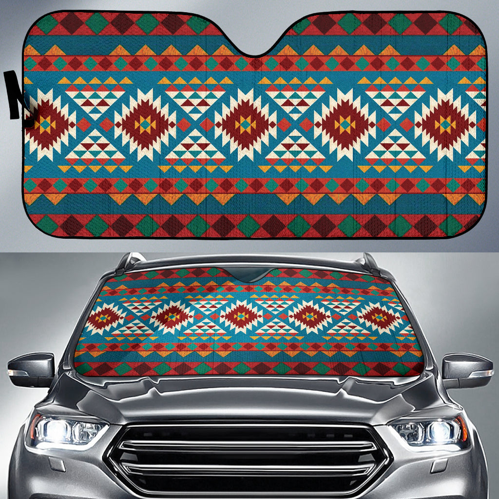 Colorful Boho Chic Bohemian Aztec Car Auto Sun Shades 212101