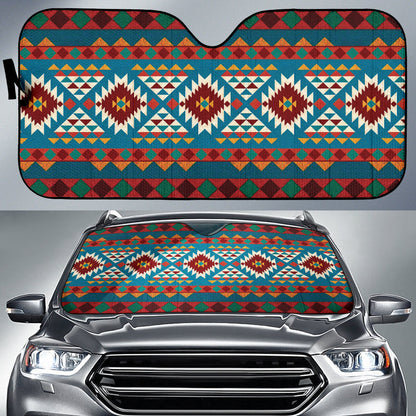 Colorful Boho Chic Bohemian Aztec Car Auto Sun Shades 212101