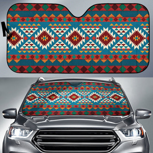Colorful Boho Chic Bohemian Aztec Car Auto Sun Shades 212101