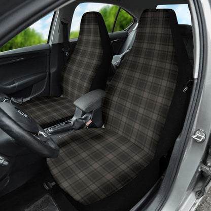 Black Plaid Pattern Car Seat Covers 212401