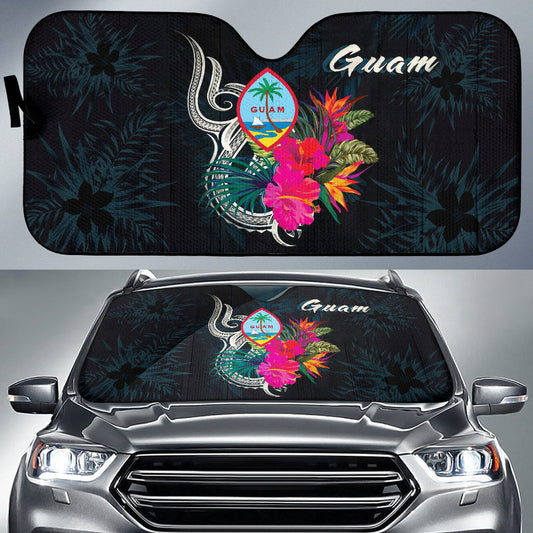 Guam Polynesian Car Auto Sun Shades Tropical Flower 213101