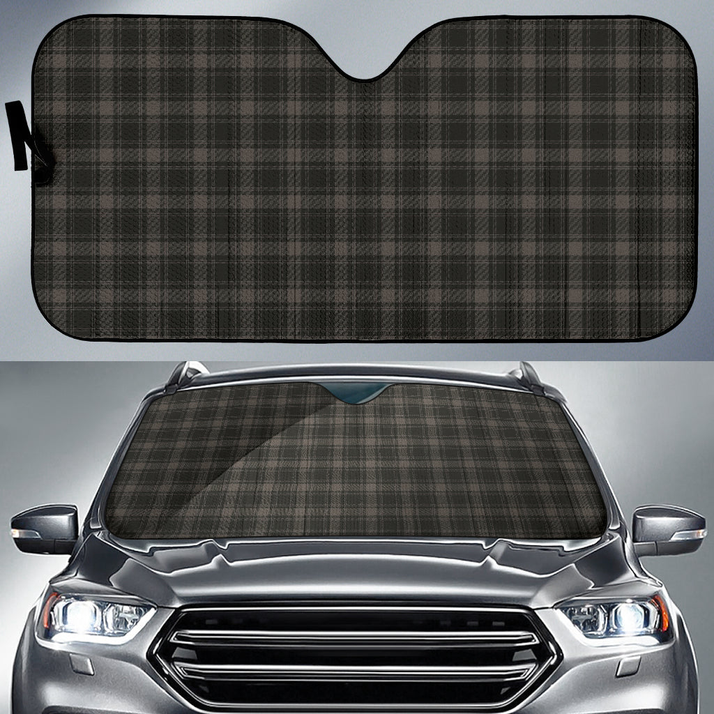 Black Plaid Pattern Car Auto Sun Shades 212401