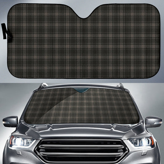 Black Plaid Pattern Car Auto Sun Shades 212401