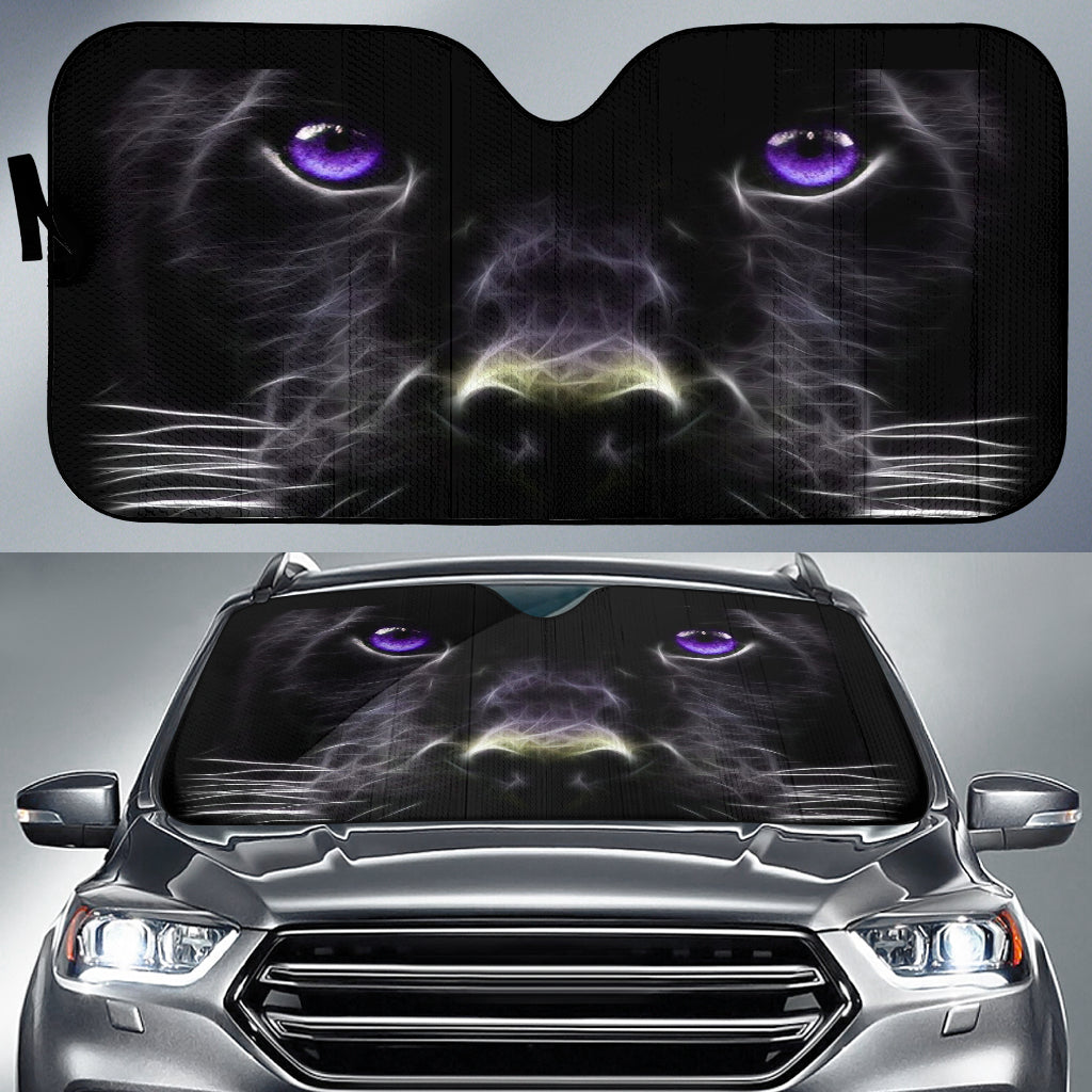 Black Panther Closeup Powerful Wild Predator Car Auto Sun Shades 211502