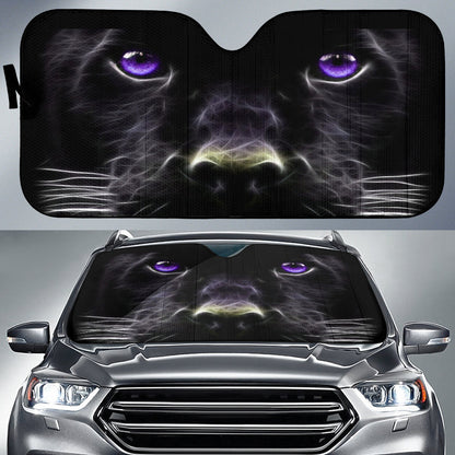 Black Panther Closeup Powerful Wild Predator Car Auto Sun Shades 211502