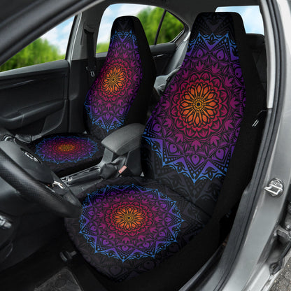 Purple Mandala Circle Car Seat Covers 212401