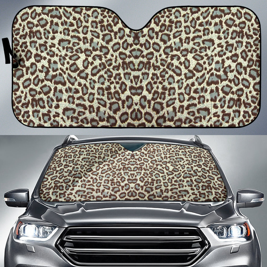 Leopard Gray Skin Car Auto Sun Shades 211701
