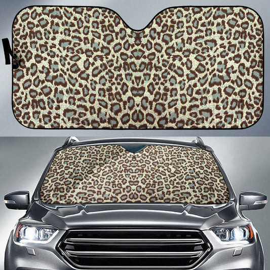 Leopard Gray Skin Car Auto Sun Shades 211701