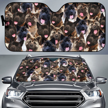 Akita Full Face Car Auto Sun Shades 211701