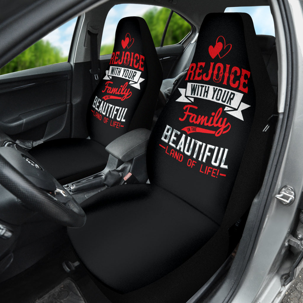 Family Quote Rejoice With Your Family In The Beautiful Land Of Life Car Seat Covers Style 1 210102