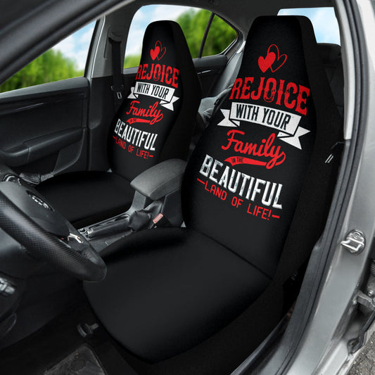Family Quote Rejoice With Your Family In The Beautiful Land Of Life Car Seat Covers Style 1 210102