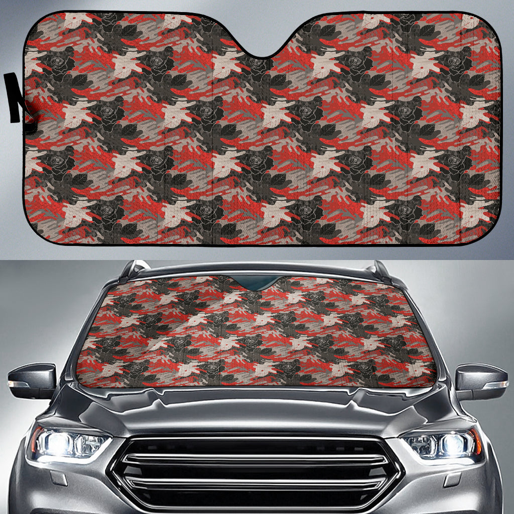 Rose Black Camo Car Auto Sun Shades 212201