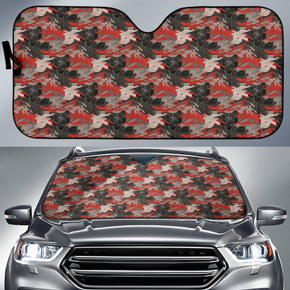 Rose Black Camo Car Auto Sun Shades 212201