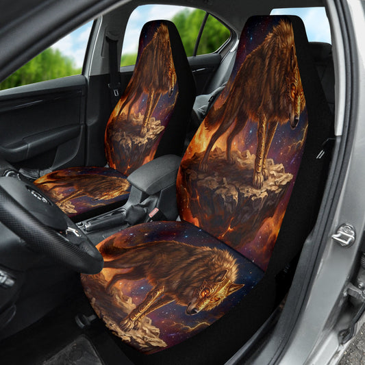 Cosmic Wolf Warrior Fantasy Art Car Seat Covers 211402