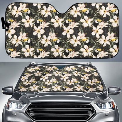 Hawaii Tropical Toucans Hibiscus Car Auto Sun Shades 212801