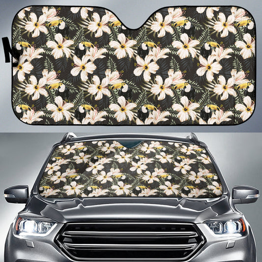 Hawaii Tropical Toucans Hibiscus Car Auto Sun Shades 212801