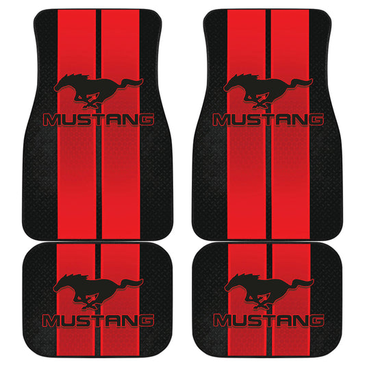 Red Ford Mustang Fastback Muscle Car Floor Mats 210101