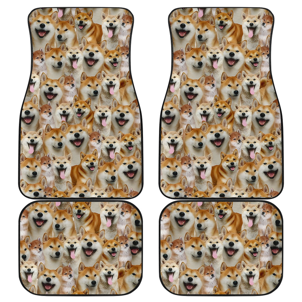 Shiba Inu Full Face Car Floor Mats 211302