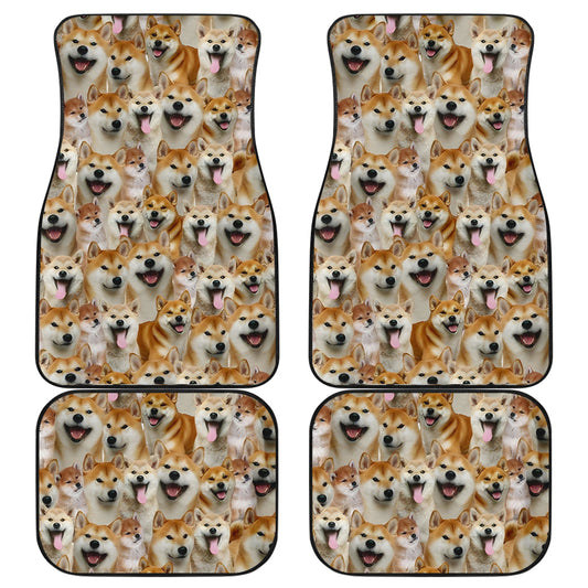 Shiba Inu Full Face Car Floor Mats 211302