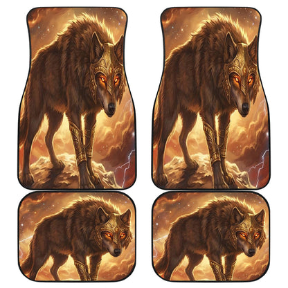 Epic Celestial Wolf Warrior Digital Printing Car Floor Mats 211402