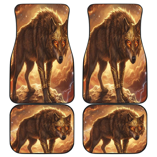 Epic Celestial Wolf Warrior Digital Printing Car Floor Mats 211402