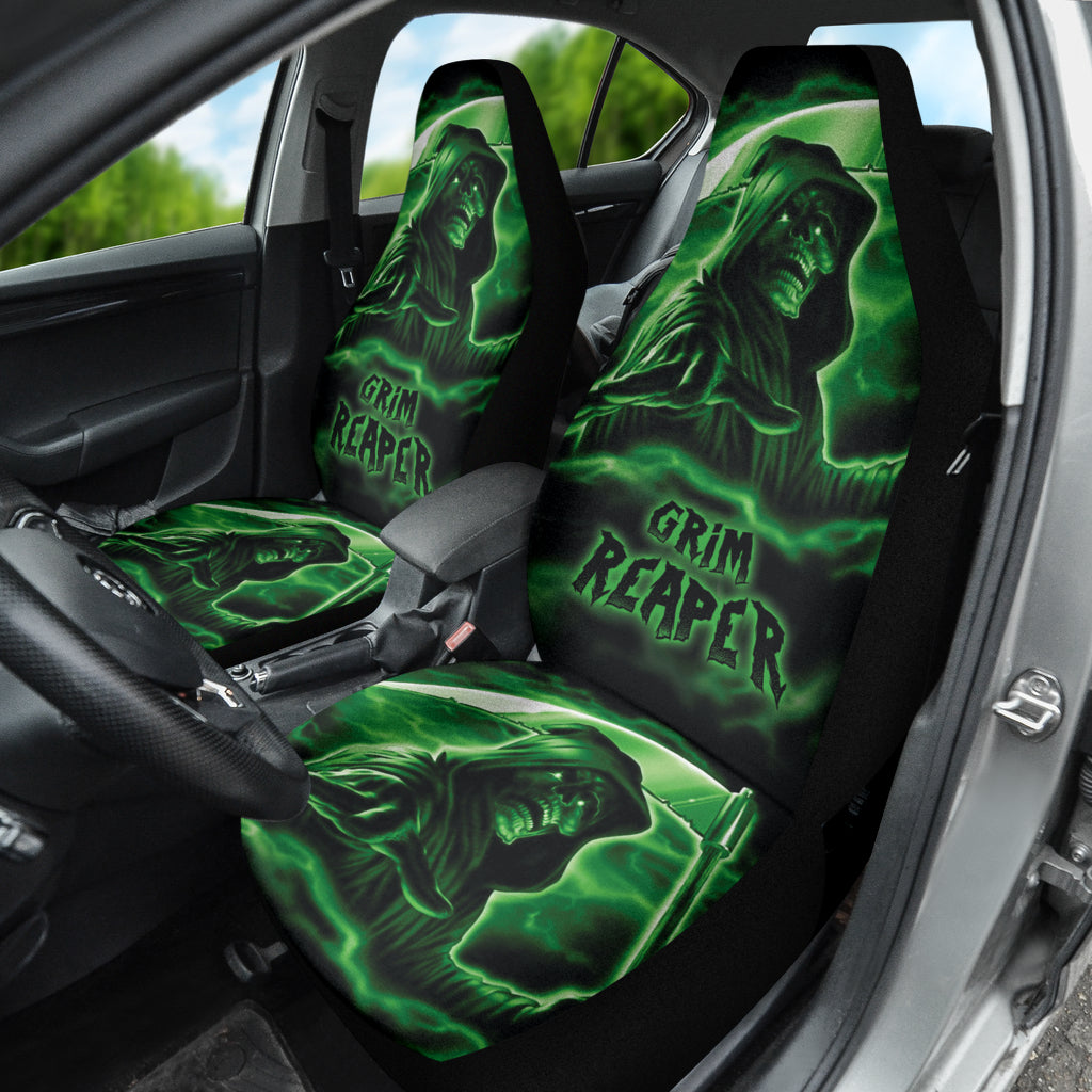 Skull Gothic Horror Grim Reaper Skull Car Seat Covers 211501
