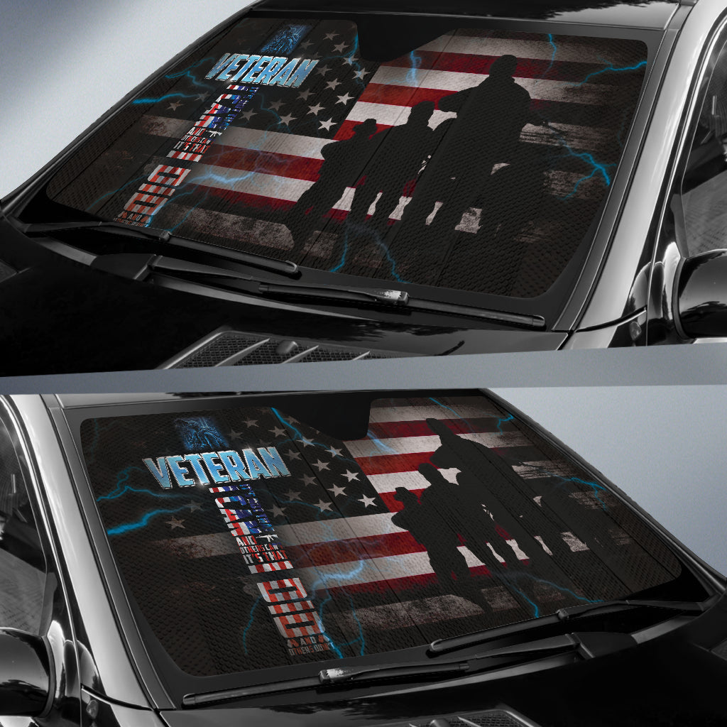 Veteran Military Cross Car Auto Sun Shades 210502
