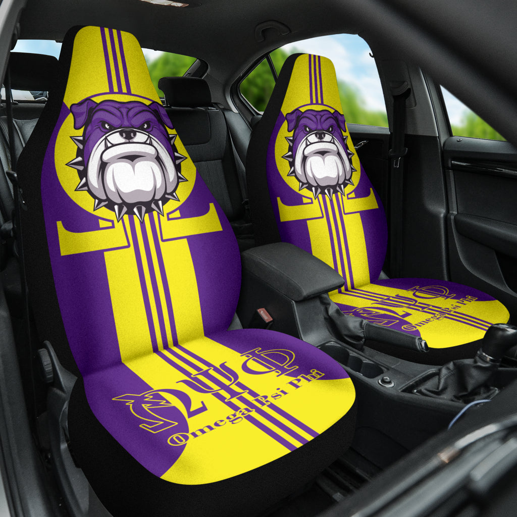Omega Psi Phi Bulldog Iron Car Seat Covers 212401