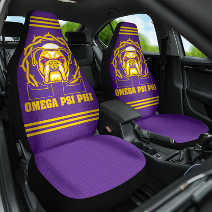 Omega Psi Phi 1911 BullDog Royal Purple Car Seat Covers 212401
