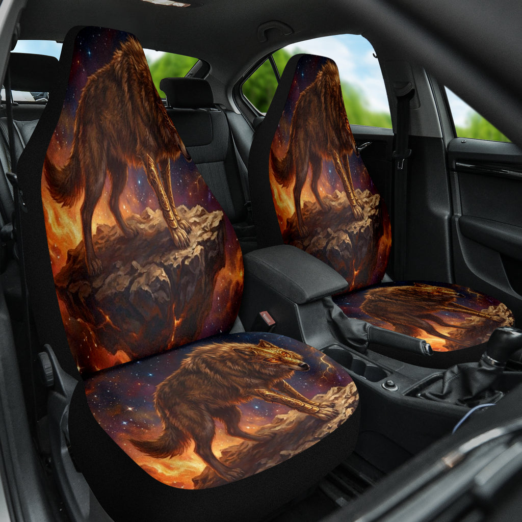 Cosmic Wolf Warrior Fantasy Art Car Seat Covers 211402