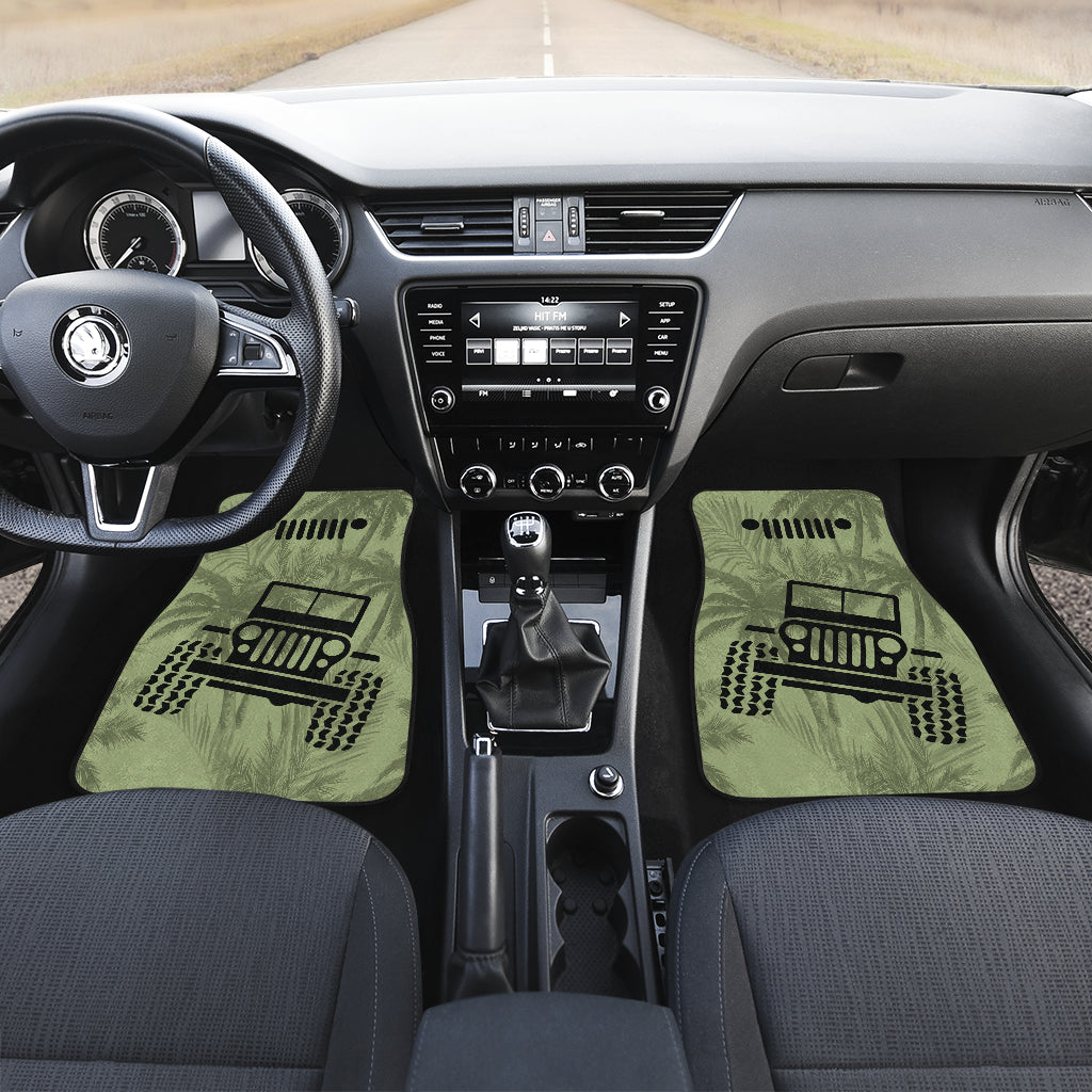 Jeep Offroad Drabolive Black Beach Palms Car Floor Mats Style 1 211201
