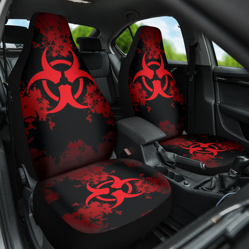 Biohazard Red Grunge Car Seat Covers 212101