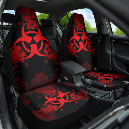 Biohazard Red Grunge Car Seat Covers 212101