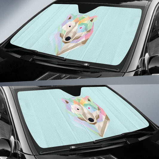 Modern Polygon Bear Illustration with Faceted Style Car Auto Sun Shades 211502