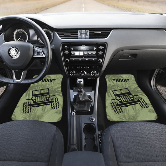 Jeep Offroad Drabolive Black Beach Palms Car Floor Mats Style 2 211201