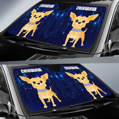Chihuahua Dog Print Front Car Auto Sun Shades 211302