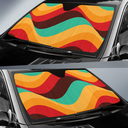 Retro Curve Colorful Car Auto Sun Shades Style 2 210202