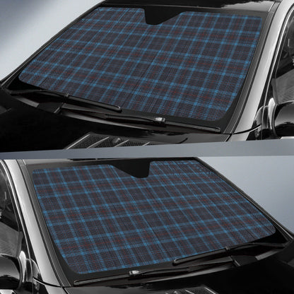 Dark Blue Plaid Pattern Car Auto Sun Shades 212401