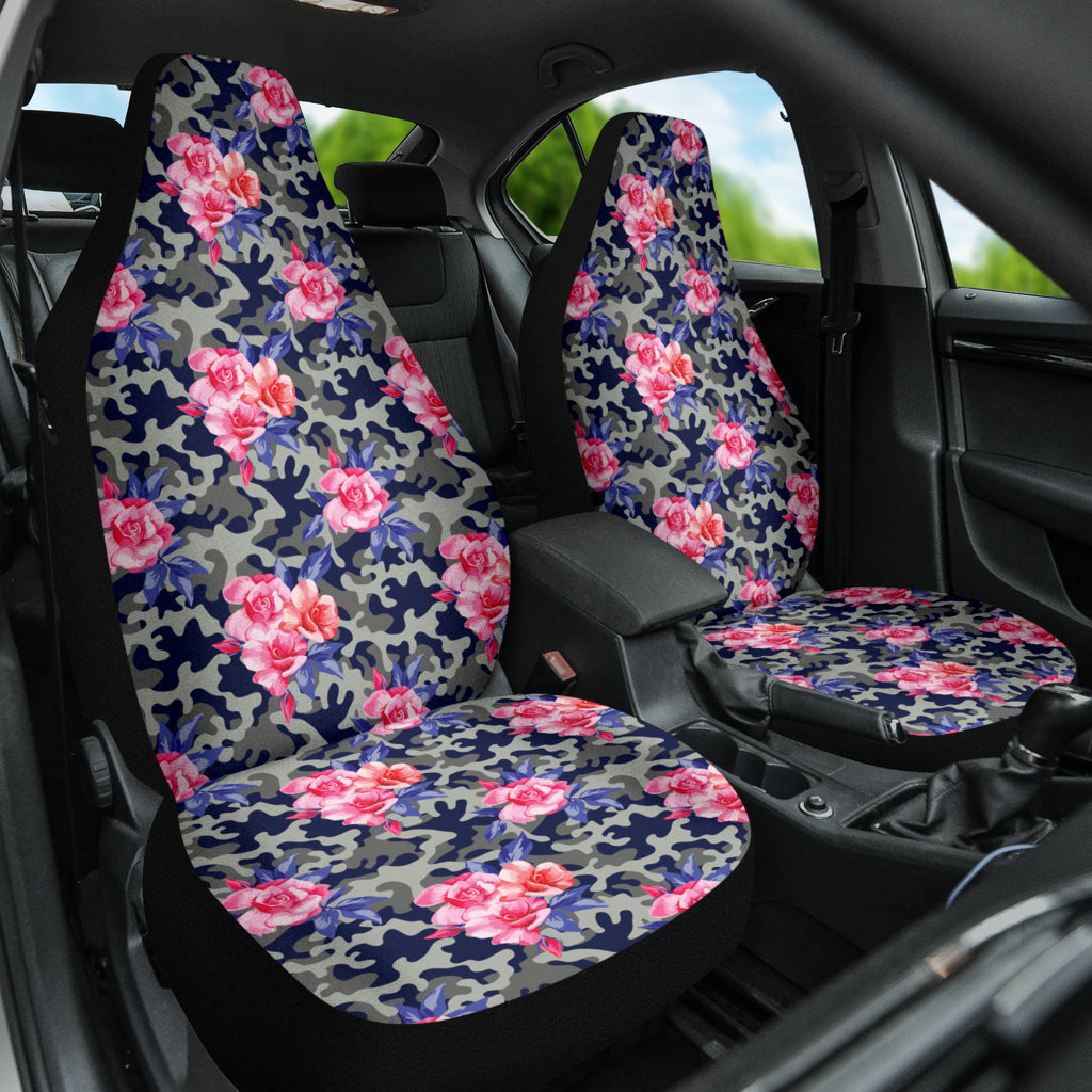 Pink Rose Camo Car Auto Seat Covers 212201