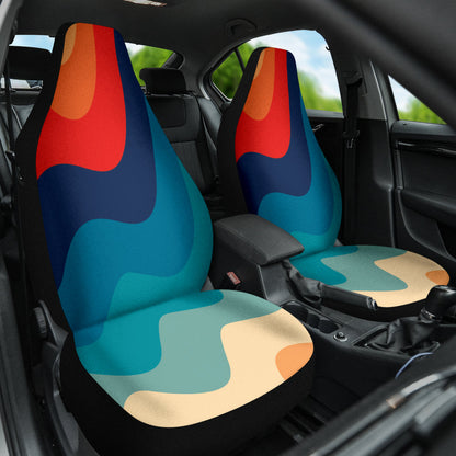 Retro Curve Colorful Car Seat Covers Style 1 210202