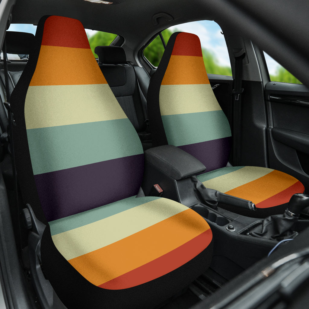 Retro Orange Car Seat Covers 210202